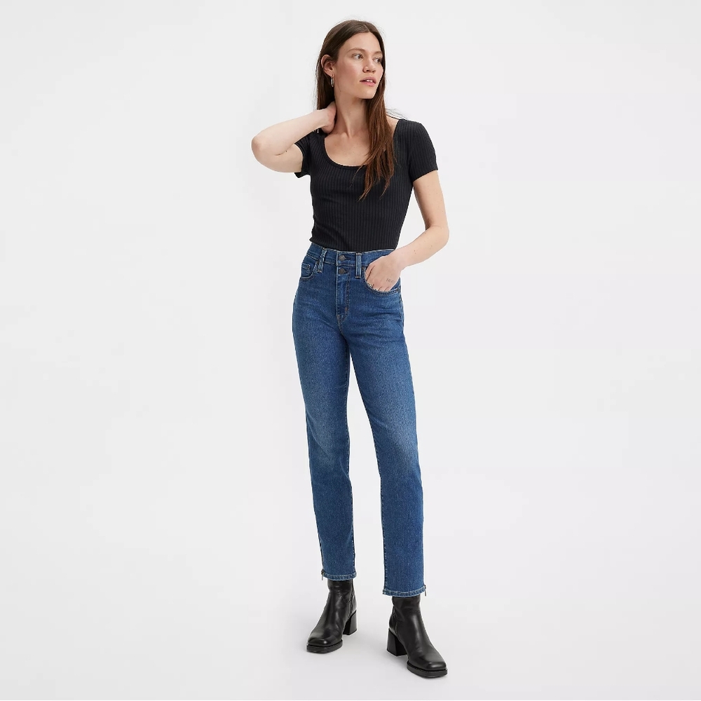 NWT Levi's 724 High Rise Straight Button Shank Jeans